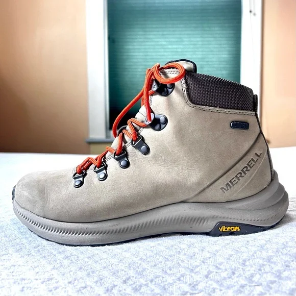 Merrell Gray Teal waterproof Hiking Trail Boots with Orange Laces - Men’s 8.5 Amazon.com | Merrell Ontario 85 Mid Men main image 4